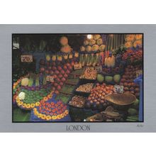 Soho London Fruit & Vegetable Market Stall Large Postcard