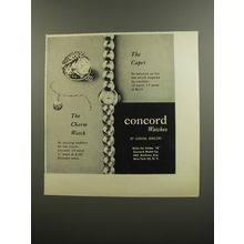 1953 Concord Watches Advertisement - The Capri and The Charm