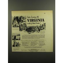 1953 Virginia Tourism Ad - Explore enchanting old Virginia