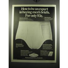 1972 Fruit of the Loom Underwear Ad - How to become an expert in buying briefs