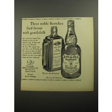 1956 Martin's Scotch Ad - These noble Scotches find favour with gentlefolk