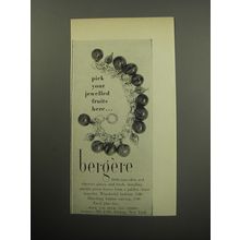 1957 Bergere Jewelry Advertisement - Pick your jewelled fruits here