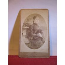small victorian photograph CDV of young woman. Photo by McLucas & Co. Llanelly =
