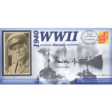 Edmund Ironside Norway Narvik Harbour WW2 Benham Rare Hand Signed Military FDC