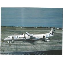 DASH 8 AIRCRAFT FLYBEE.. ATGUERNSEY AIRPORT CARD NO W 3