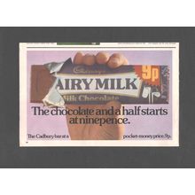 CADBURY'S DAIRY MILK CHOCOLATE BAR :- Original Vintage 1981 Advert <> POST FREE