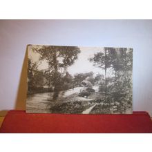 THE BRIDGE, UPAVON, WILTSHIRE used antique postcard Tomkins & Barrett c.1905 =