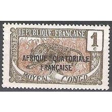 Moyen-Congo 1924 Michel 25 Neuf ** Cote (2002) 0.60 € Léopard