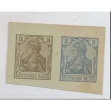 Germany Cut Square, Unused, Two Stamps Like Scott #96
