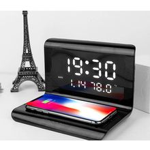 Alarm Clock with 10W Wireless Charging and LED Display[ ]