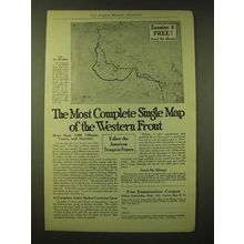 1918 Nelson Doubleday, Inc. Ad - The most complete map of the Western Front