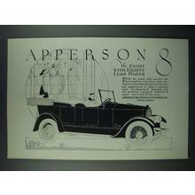 1919 Apperson 8 Car Advertisement - The Eight With Eighty Less Parts