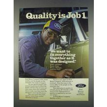 1982 Ford Motor company Ad - Quality is Job 1