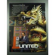 1988 United Airlines Ad - On The Horn in Hong Kong