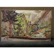 ABERGLASLYN PASS, SNOWDONIA. unused vintage postcard. blank back =