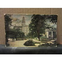 ROYAL BATH GARDENS, HARROGATE, Yorkshire used antique postcard 1908 pm =