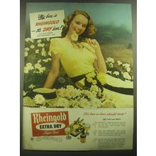 1946 Rheingold Extra Dry Lager Beer Ad - My beer is Rheingold - Rita Daigle