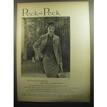 1951 Peck and Peck Suit Ad - photo by Tom Palumbo - junior tartan-vested flannel