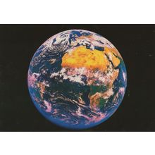 Africa & Europe From Outer Space Map Astronomy Rare Postcard