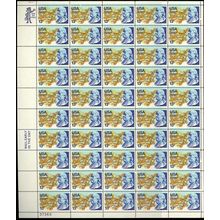 1690, 13c Bicentennial - BLUE COLOR SHIFT ERROR SHEET OF 50 STAMPS - Stuart Katz