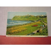 NORTH BAY & CASTLE, SCARBOROUGH YORKSHIRE used postcard by Bamforth 1978 pm #