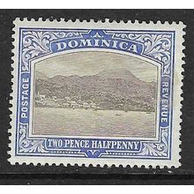 DOMINICA 1909 WMK CROWN CA SIDEWAYS 2½d MINT SG50