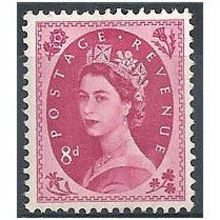 1958 SG581 8d Magenta M Crowns Wilding Mounted Mint