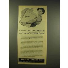 1944 Robbins & Myers Ad - Prewar Lifting Methods