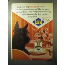 1964 Ideal Dog Food Ad - Feed Table-Quality