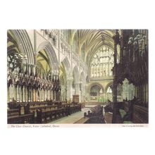 EXETER CATHEDRAL, DEVON unused vintage postcard by John Hinde #