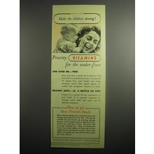 1948 Ministry of Food Ad - Make the Children strong