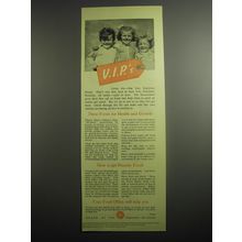 1948 Ministry of Food Ad - V.I.P.'s