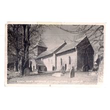 WORTH MATRAVERS CHURCH, nr. SWANAGE, DORSET used vintage postcard RP 1968 pm =