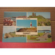 multiview, PICTURESQUE DORSET county used postcard Colourmaster 1972 pm =