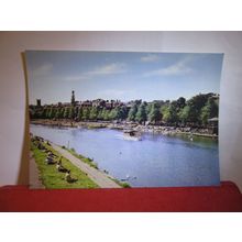 RIVER DEE, CHESTER, CHESHIRE unused postcard by J. Arthur Dixon dated 1970 #