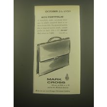 1959 Mark Cross Portfolio Advertisement