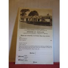 MARRIAGE CERTIFICATE, GRETNA GREEN vintage unused postcard by Photochrom =