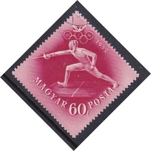 HUNGARY 1952 OLYMPIC GAMES 60f FENCING USED SG1241