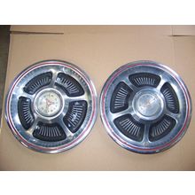 1970 DODGE CHARGER CHALLENGER 14" HUBCAPS OEM PAIR #2944441