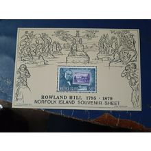 NORFOLK Island 1979 Death Centenary of ROWLAND HILL MS Mint Stamps Australia
