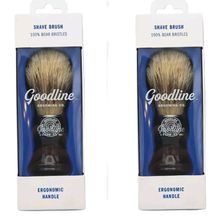 Goodline Shave Brush 100% Boar Bristles & Ergonomic Handle 2 PACK
