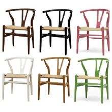 Danish Wishbone Y C24 Inspired Dining Chair - Natural, Blck, Ivory, Brown