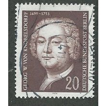 BERLIN - 1974 40pf 'VON KNOBBELSDORFF' FINE USED (EBID42-333)