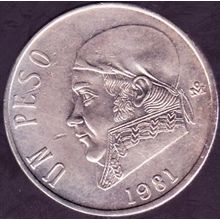 1981 Mexico 1 Peso Coin