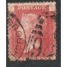 Sg43 1d red plate 148 GOOD -fine used " T F " (REDS)