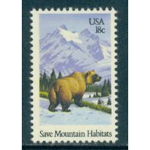 1923 18c Grizzly Bear Fine MNH MA0858