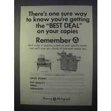 1966 Bruning 2000 Copier and Multilith Offset 2550 Ad - Sure Way