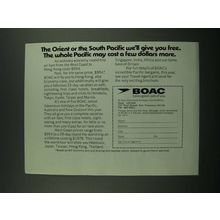 1971 BOAC British Overseas Airways Corporation Ad - The Orient