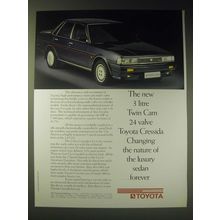 1989 Toyota 3.0i Twin Cam 24 Cressida Car Ad