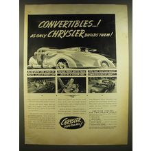 1937 Chrysler Royal Car Ad - Convertibles..! As only Chrysler Builds Them